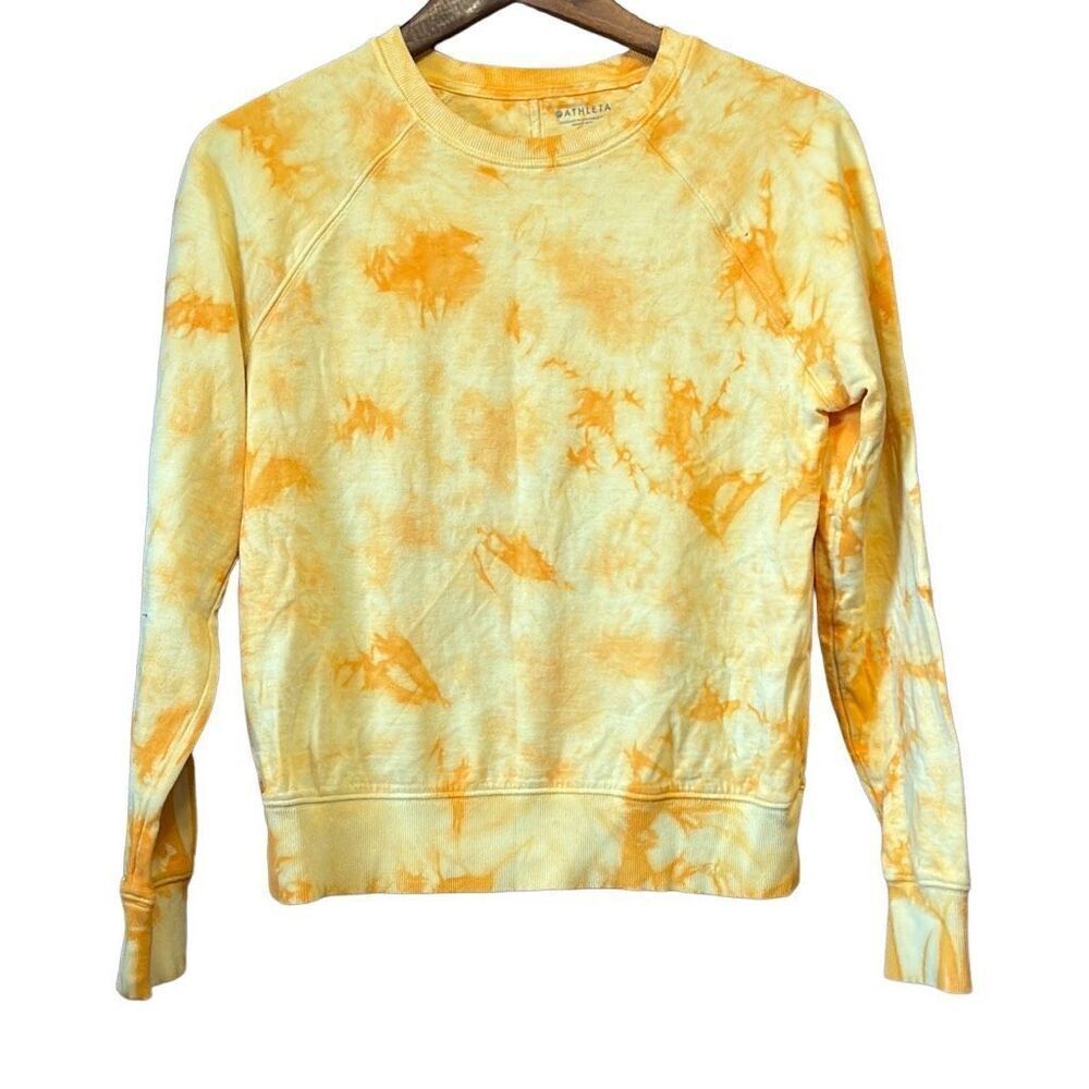 Athleta Tie Dye Sweatshirt Pullover Long Sleeve Crew Neck Comfortable Top‎
